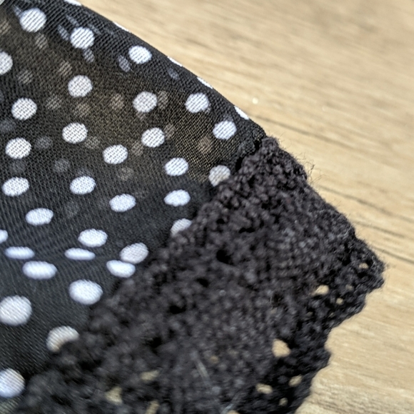 Black w/white polka dots mini sleeveless dress - Picture 4 of 5